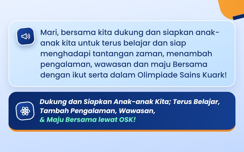 Ajakan mendukung dan menyiapkan anak-anak